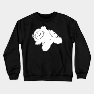 Relaxing Smiley Teddy Bear Sketch Crewneck Sweatshirt